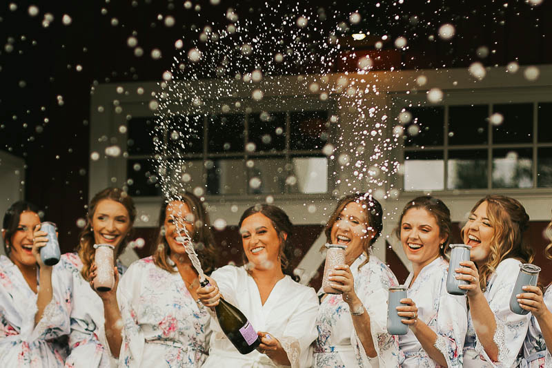 The morning of, champagne